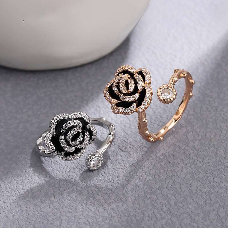 Free Shipping Designer Ring Collections Fashionable High End Double Sided Camellia Earrings for Women