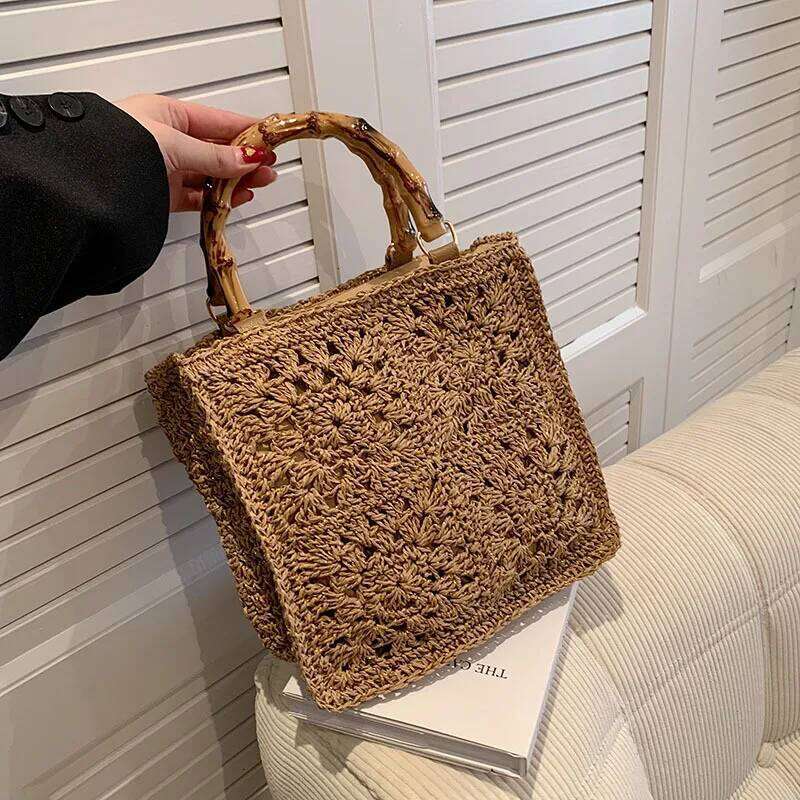 Women's Designer Bag Ladies Straw Woven Handbag Women Summer Holiday Beach Commute Casual Tote Fashion Retro Large Capacity Shoulder Bags