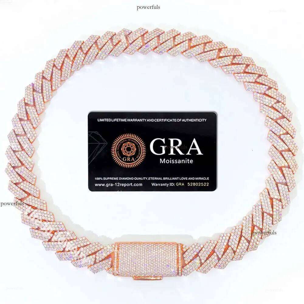 Lifeng Jewelry Hip Hop Iced Out Moissanite Gold Chunky Chain Necklace Miami Cuban Link