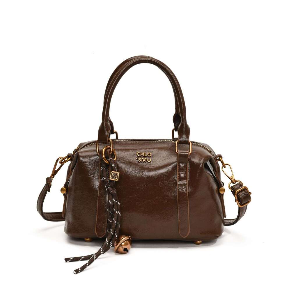 Korean Style Handbag for Women 2024 New Winter Single Shoulder Crossbody High-End Boston Pillow Bag