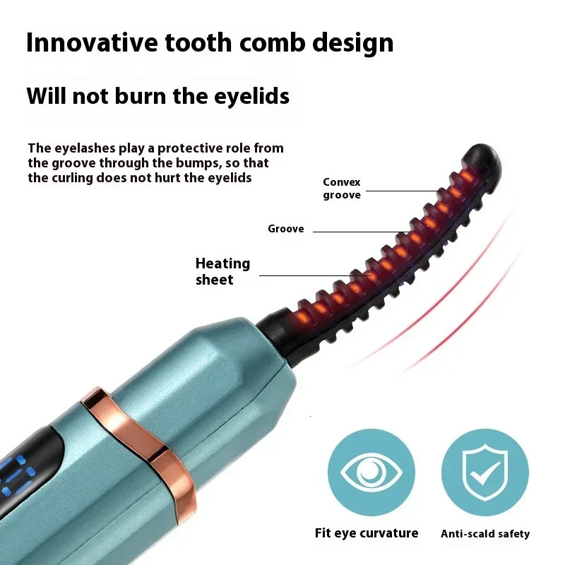 Electric Heated Eyelash Curler Portable Eyelash Curling Device Quick Natural Eyelash Curler Long Lasting Make up Tool 250716