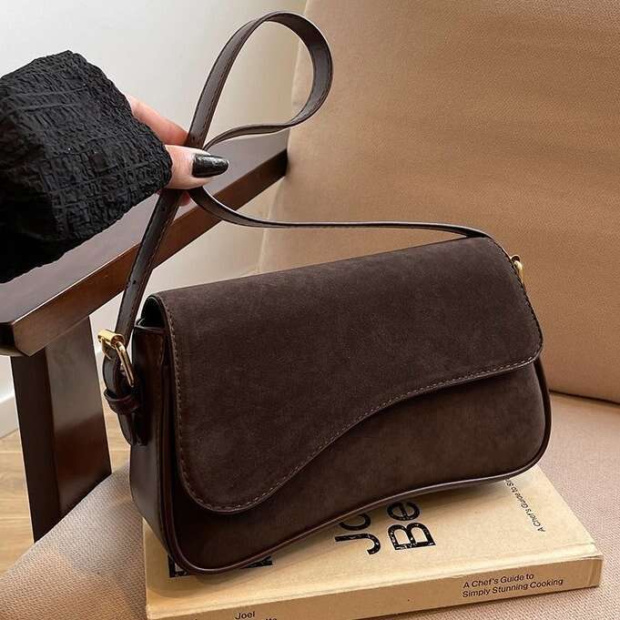 Textured Handbag Autumn Winter New Women's Matte Shoulder Bag Ins Fashion Crossbody