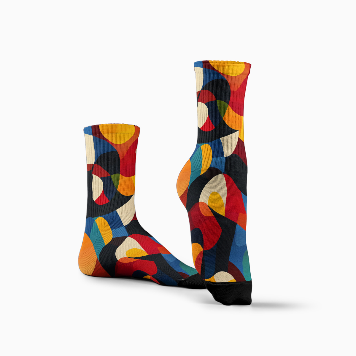 Colorful Retro - Geo Unisex Tube Sock C066