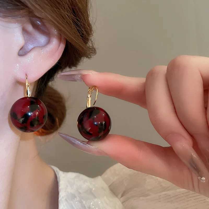 Vintage Smudged Ball Round Hoop Earrings Personality Geometric Womens Earrings Female Party Wedding Ear Jewelry Best Gifts XJ250718