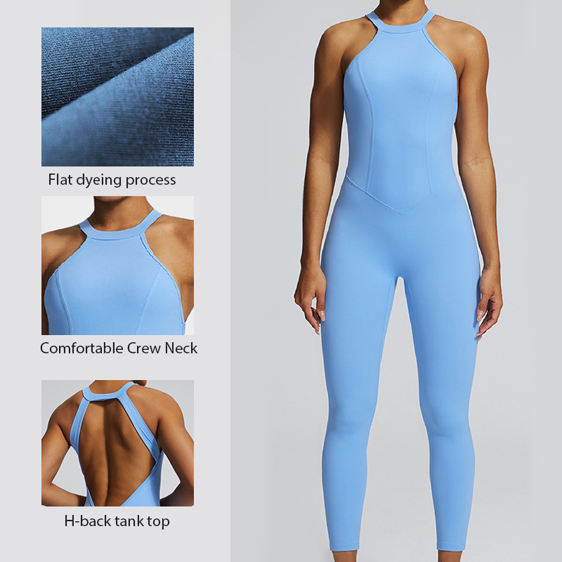 New peach hip backless one-piece yoga clothing outdoor running fitness one-piece tight sports quick-dry jumpsuit