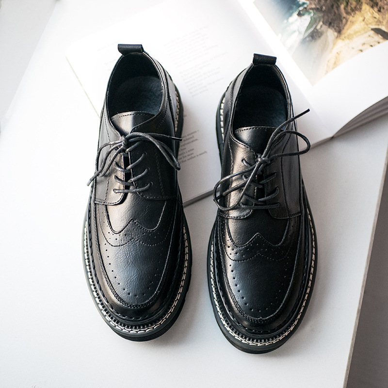 Stylish Fashion Vintage Men Solid Leather Shoes Walk Shoes Slip On Leather Flat Soft Sole Black Burnishion Business Formal Wedding Shoes Casual Shoes