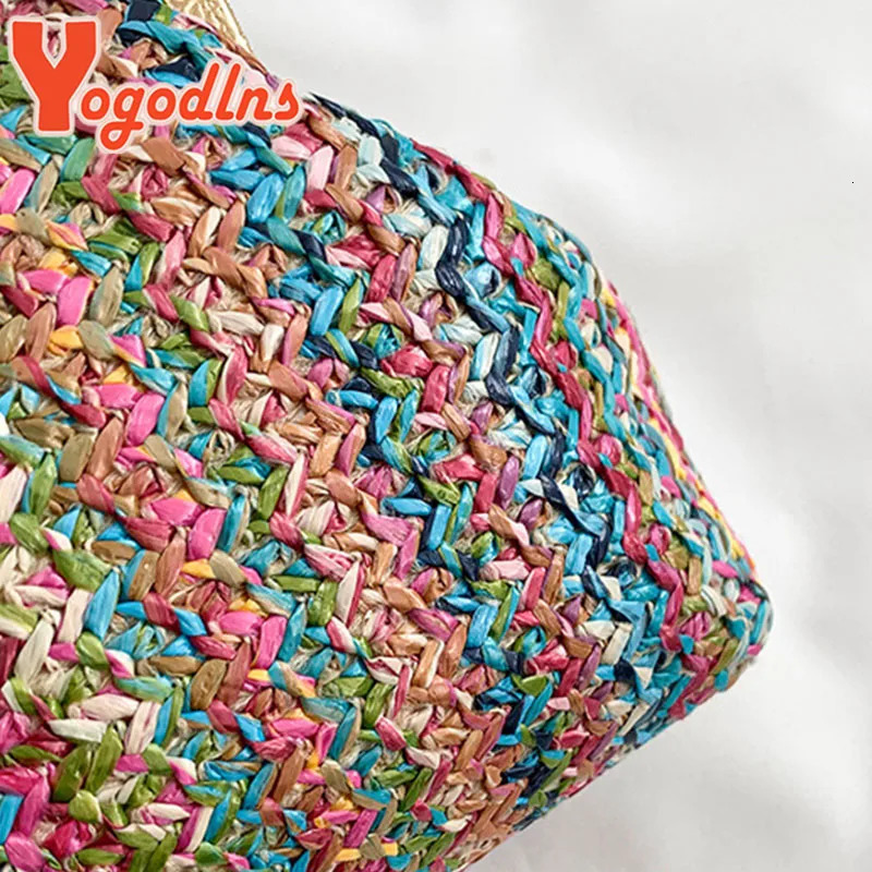 Yogodlns Straw Woven Purse Handbag For Womens Summer Shoulder Crossbody Bag Travel Beach Bag Ladies Fashion Chain Shopper Tote 250717