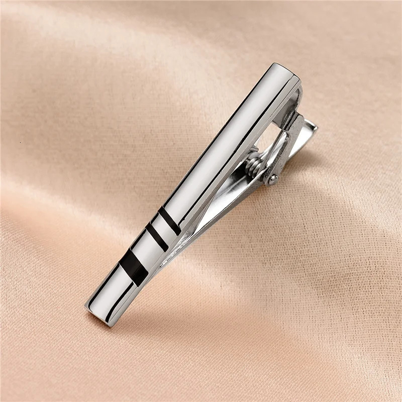 Wed Tie Clips For Men Short Pin Wedding Guests Gifts With Box Clipper To Man Shirt Black Cufflinks Fashion Jewelry 250715