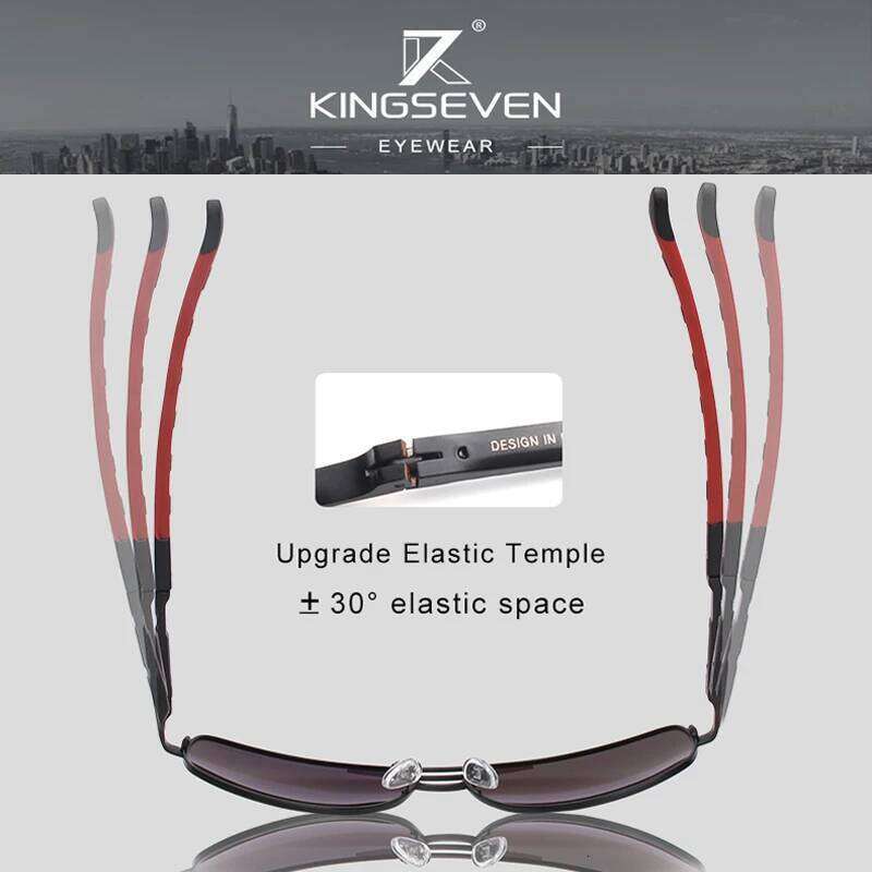 KINGSEVEN Men Vintage Aluminum Polarized Sunglasses Classic Brand Sun glasses Coating Lens Driving Eyewear For Men/Women