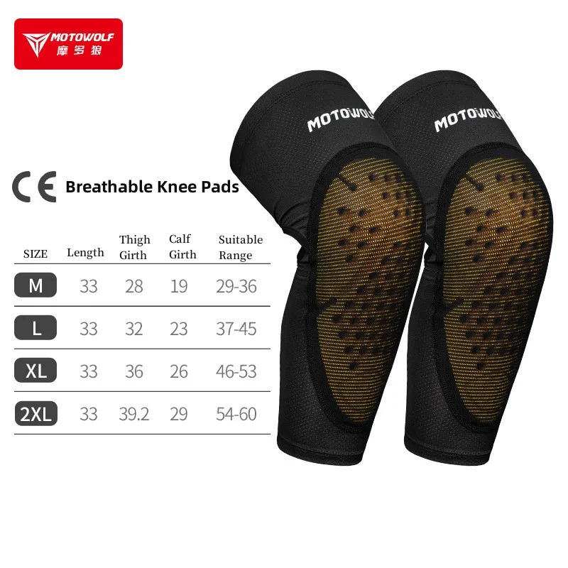 Motowolf Summer Motorcycle Knee Pads Elastic Breathable Motocross Elbow Protector Adult Riding Moto Protection y250708