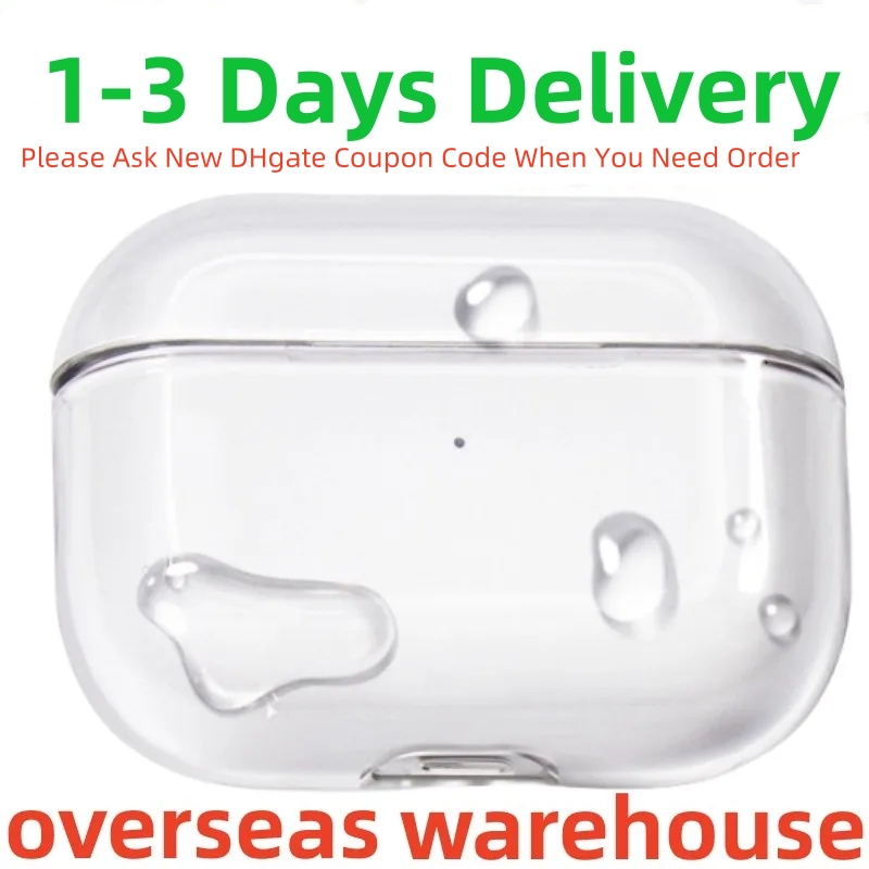 USA EU Warehouse For Airpods pro 2 3 4 air pods 2 4 Earphones Bluetooth Headphone Accessories Solid Silicone Protective Cover Wireless Charging Shockproof Case