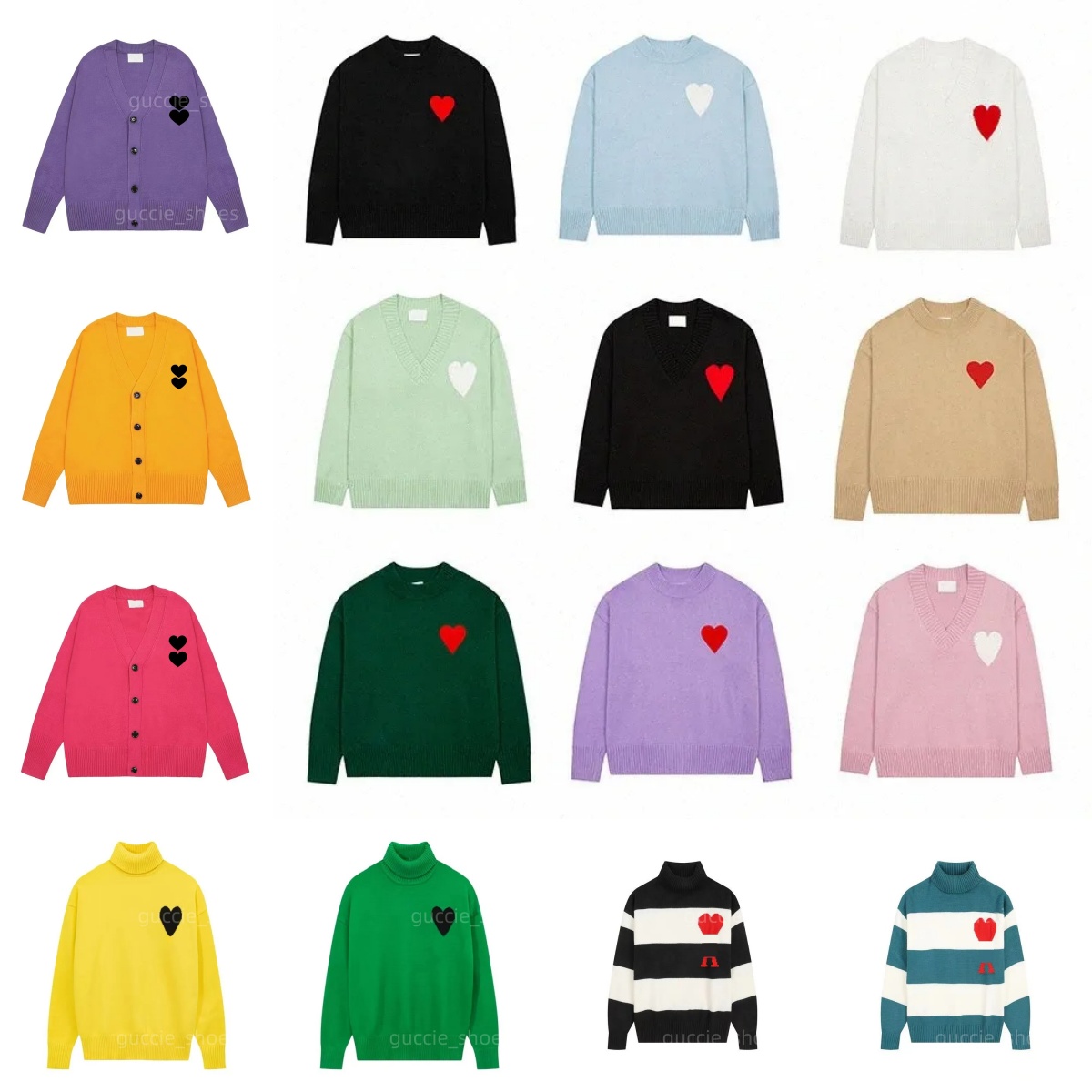 Designer Womens Autumn/winter Pullover Sweater Heart Embroidered Jacquard P Fashion Loose Mens Women Casual Knitwear