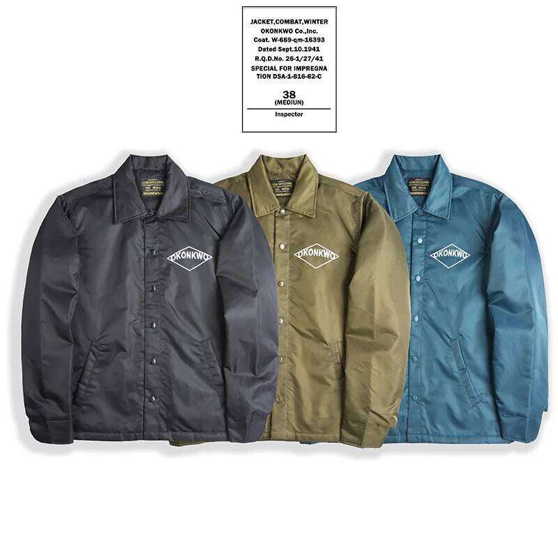 OKONKWO Thickened Quilted Waterproof Windbreaker Men's And Women's Printed Baseball Jacket