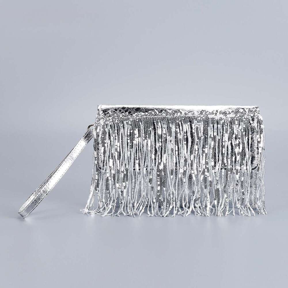 Tassel dinner bag new niche design fashionable women's bag high-end feeling woven straw handbag