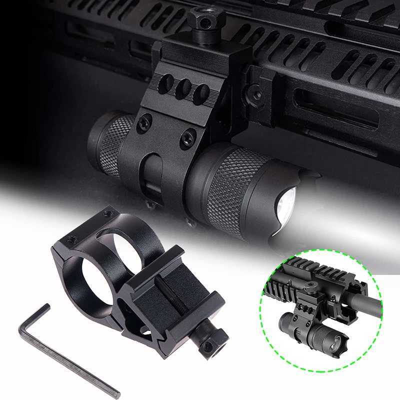 1 Pair Tactical 25.4mm Quick Release Offset Flashlight Scope Mount 20mm Rail 45 Degree Sight Mount Hunting Accessories XJ250718