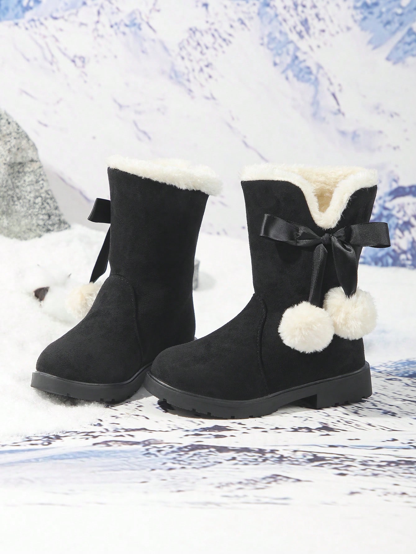 Winter new style thick and warm princess-style snow boots