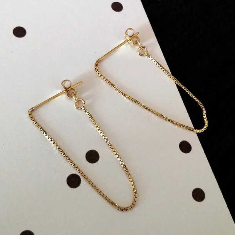 925 Sterling Silver Chain Pendant Drop Earrings for Women Minimalist Dangle Korean Fashion Earrings Summer Jewelry XJ250718