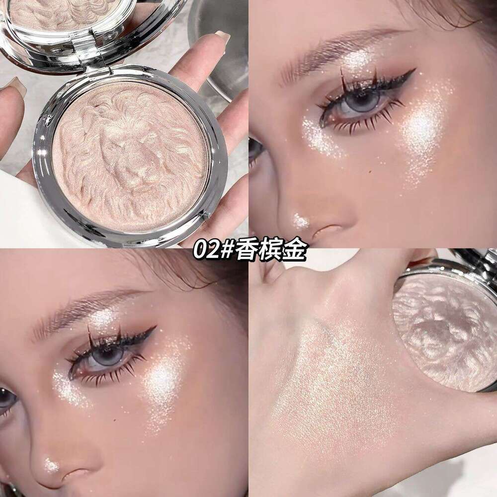 Kakashow Lion Series Powder Potato Mud Clear Atmosphere Pearl Fine Sparkling Highlight Cream Makeup X250719