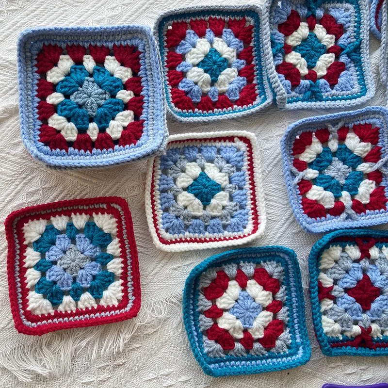 11cm Colorful Handmade Crochet Table Place Mat Pad High-Quality Cotton Thread DIY Bags Blankets Friends Family 13 Pieces 250717