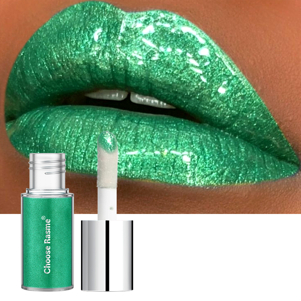 Choose Rasme Glossy Lip Glaze with Pearl Shine - Waterlight Mirror Finish, Moisturizing Plumping Lip Oil with Fine Glitter for Layering