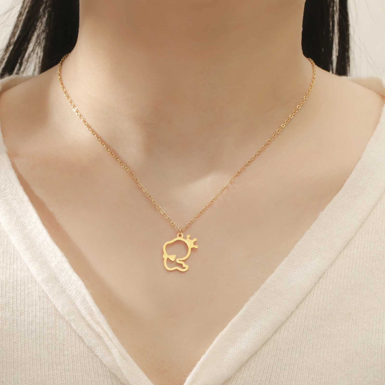 Cazador Cute Snake with Crown Bowtie Necklace Stainless Steel Pendant Necklaces for Women Girl Jewelry Birthday Gifts 2025 New W250718