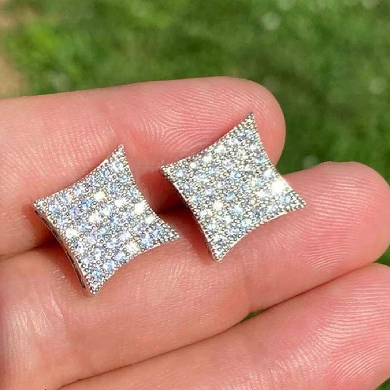8-Color Shining Silver Ear Studs Lady Stylish Jewelry Brilliant Cubic Zirconia Earrings Accessories for Engagement Ceremony XJ250718