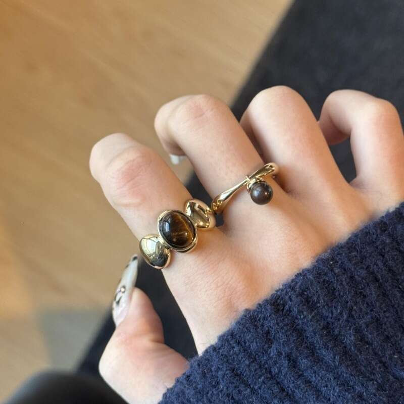 New Heavy Craft S Pure Silver for Women, Niche Design with High-end Feel, Index Finger Ring, Non-fading Open Ring