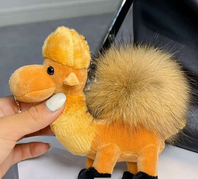 Hot Selling Brand furry Camel Keychain Bag Pendant Plush Doll Car Key Chain Key Ring Accessories Cute Items Designer Bags