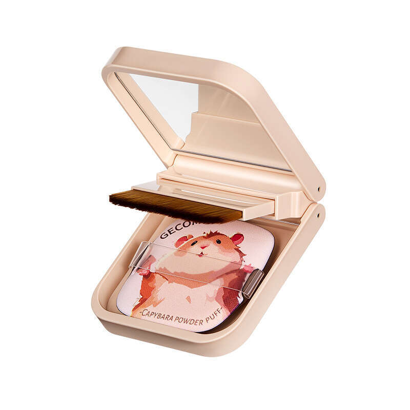 GECOMO One-Word Set Portable with Powder Puff Base Seamless Non-Absorbent Ultra-Thin Makeup Brush X250719