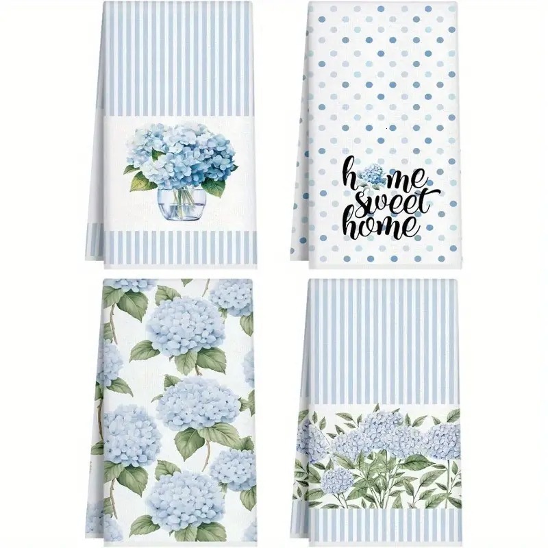 New Dish Towel Spring Summer Floral Print Hot-Selling Kitchen Cloth Scouring Pad ddmythur