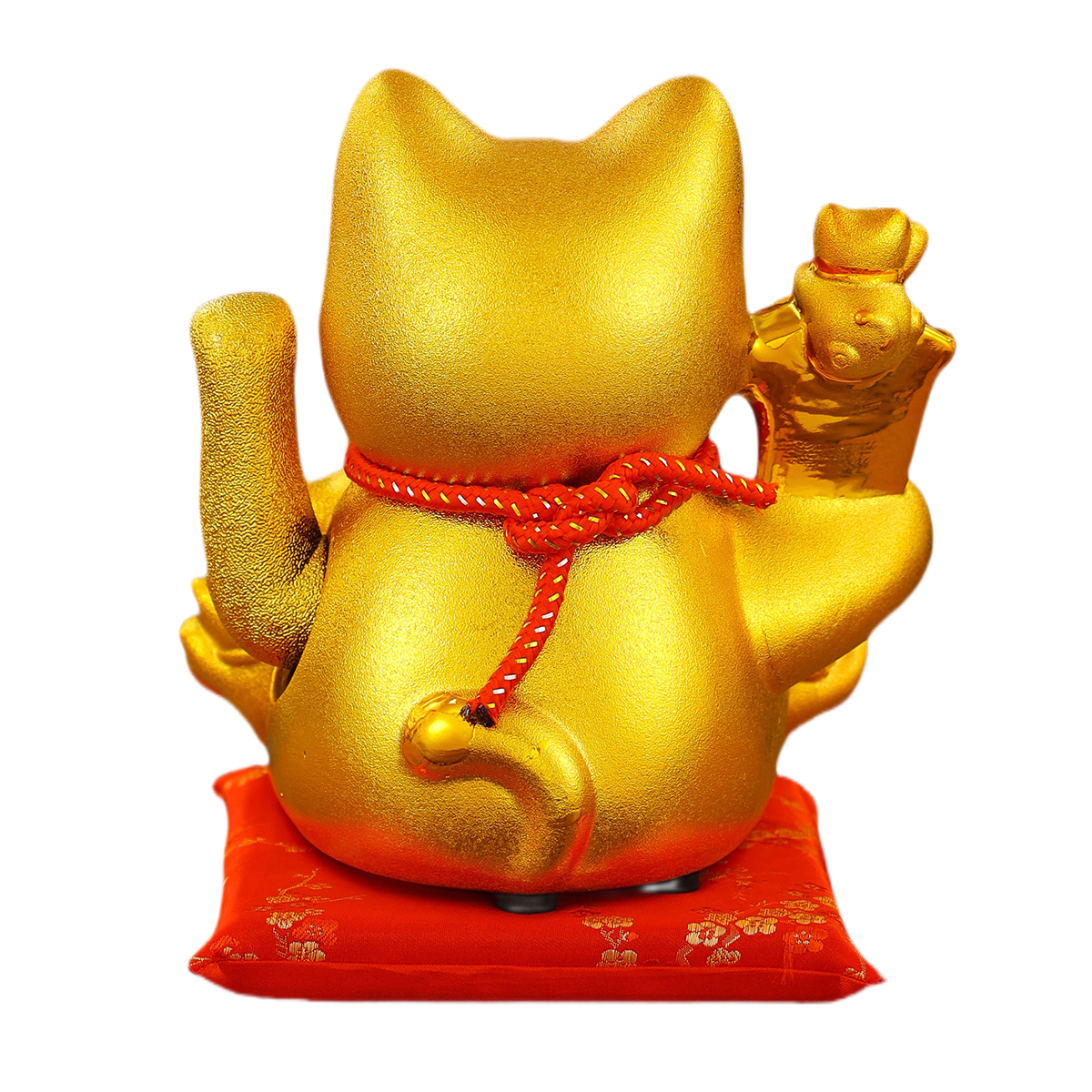 Durable Ceramic Lucky Kitten Statue with Automatic Motion Displaying Wealth Symbolism Perfect Gift Ornament