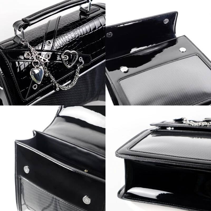 Gothic Style Girls Lolita Minimalist Backpacks Satchels,Students School Love Pendant Transparent HandBags Itabags high-quality