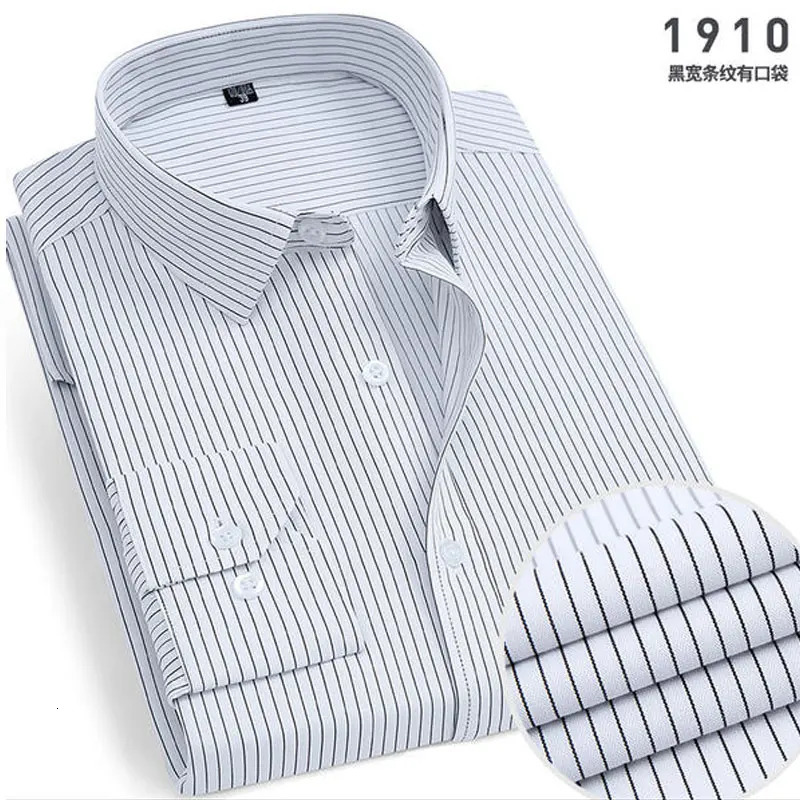 Mens longsleeved shirt business casual solid color striped plaid spring summer free ironing all fit tooling comfortable 250717