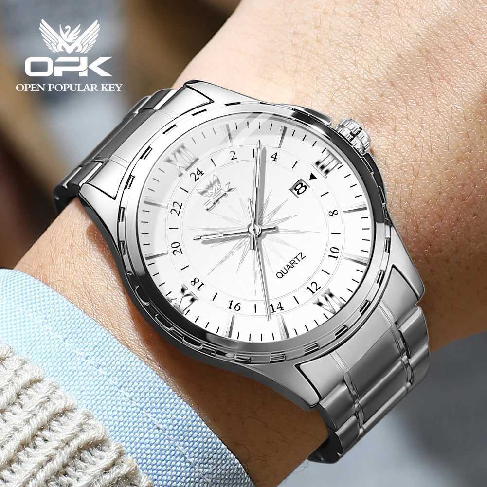 OPK Brand Steel Belt Dual Calendar Mens Quartz Watch 6003 W250718