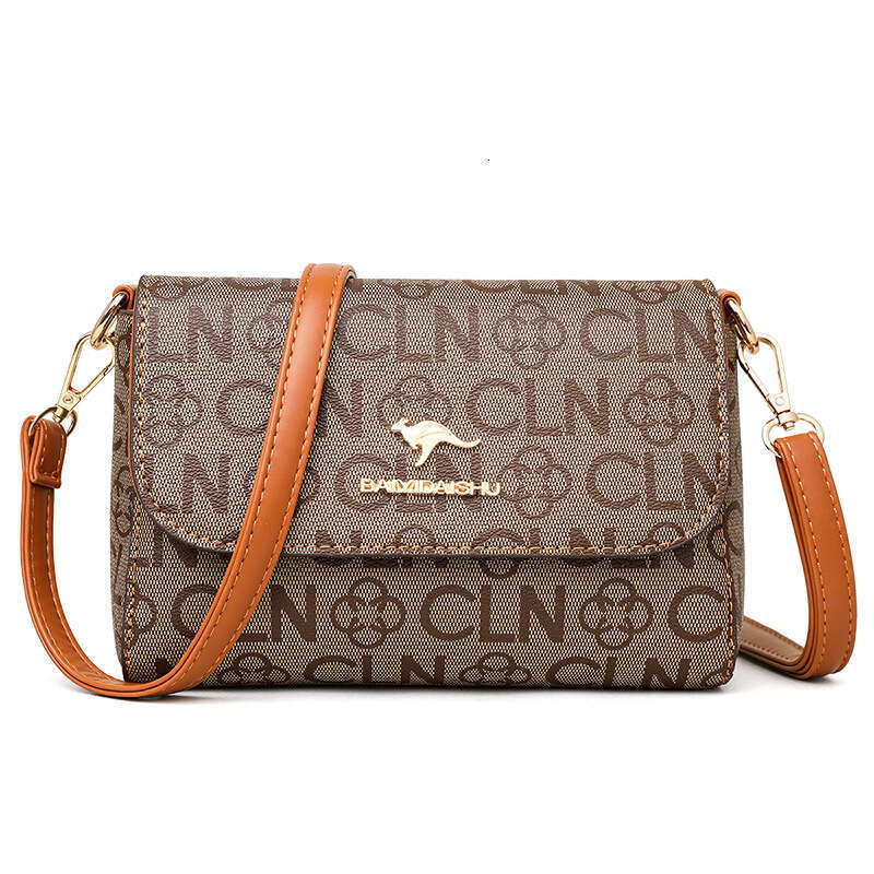 womens 2023 new fashion printed shoulder handbag small square versatile highquality texture crossbody bag trendy