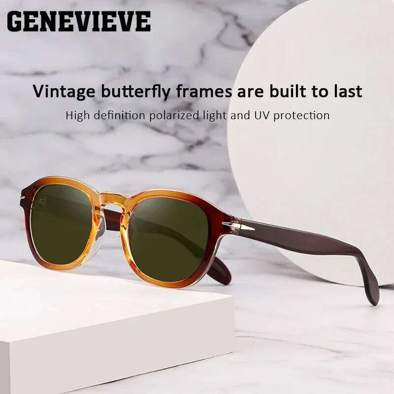GENEVIEVE Fashion Personalized Geometric Oval UV Protection Customizable Prescription Polarized Sunglasses S31129