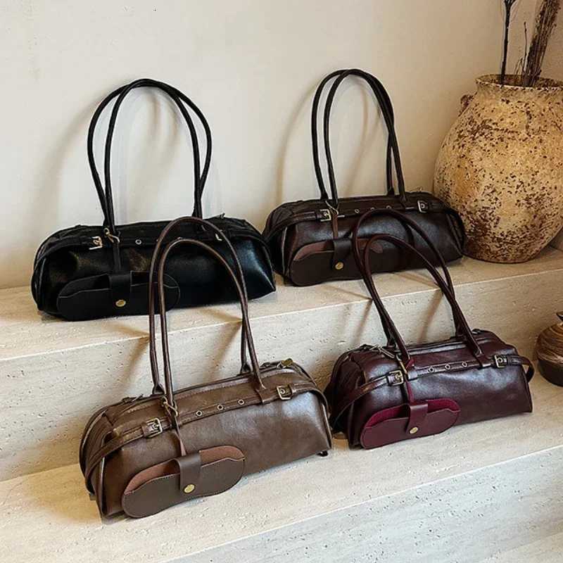 Buckle Decorati Fi PU Shoulder Bag Solid Large Capacity All-match Handbags Purse 2025 Hot S Bags for Women Luxury Bag Y250718