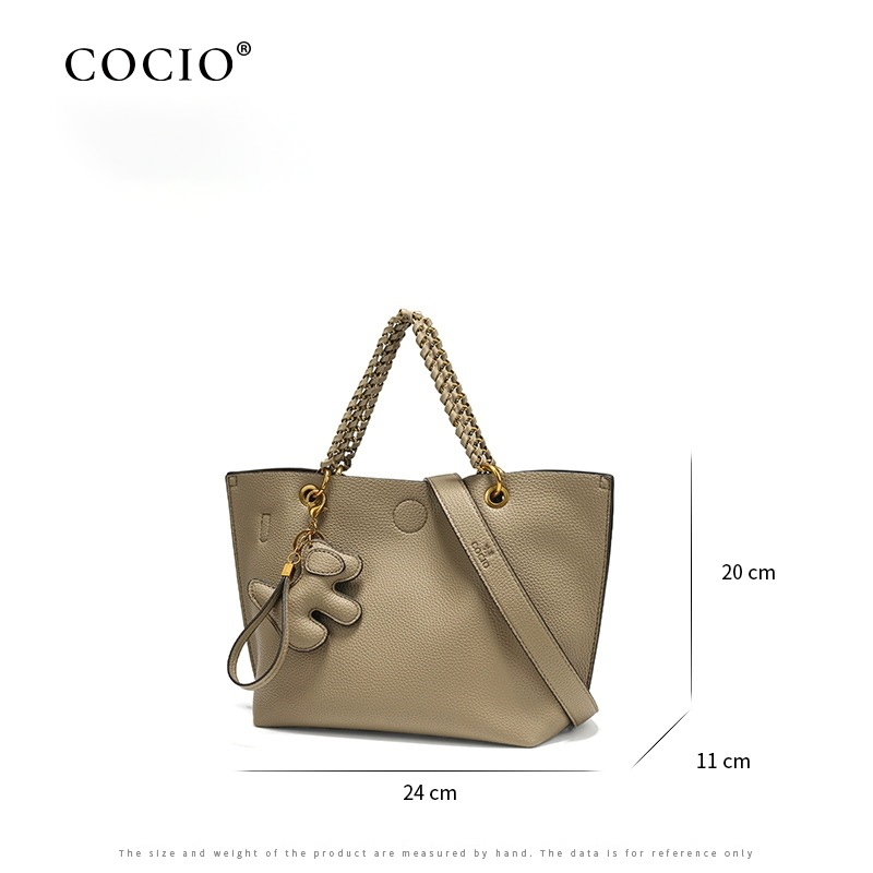 COCIO designer Shoulder Bags New Handheld Tote Bag Soft Leather Commuter Casual Womens Bag Versatile
