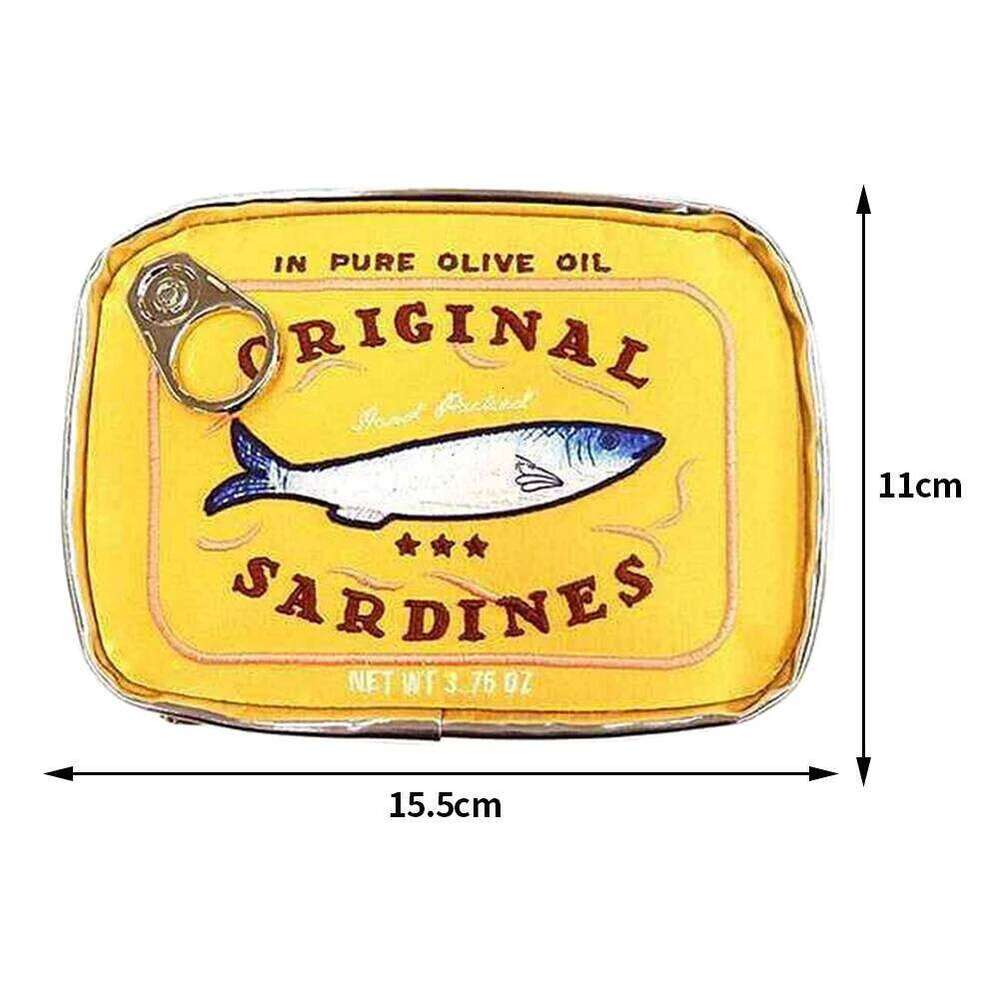 Canned Sardines Style Bath Travel Cute Toiletry Bag Creative Portable Fashion Zipper lti-function for Weekend Vacation X250718 X25071