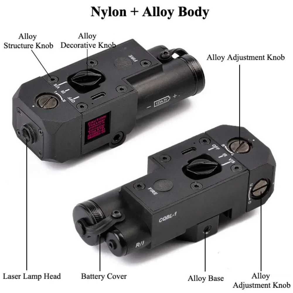 Tactical M600U M300A Hunting d Flashlight CQBL-1 Red Green Dot Weapon Gun Light with Dual Function Switch XJ250718