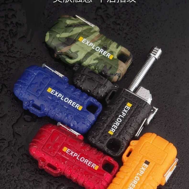 Waterproof Electric Lighter Windproof Dual Arc USB Rechargeable Flameless Plasma Lighters for Camping Hiking Survival TacticalT250301