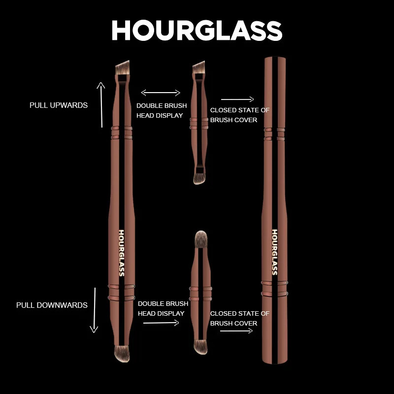 Hourglass Makeup Brush No25 FourHead Multifunctional Concealer Eyeshadow Eyebrow Eyeliner 250714