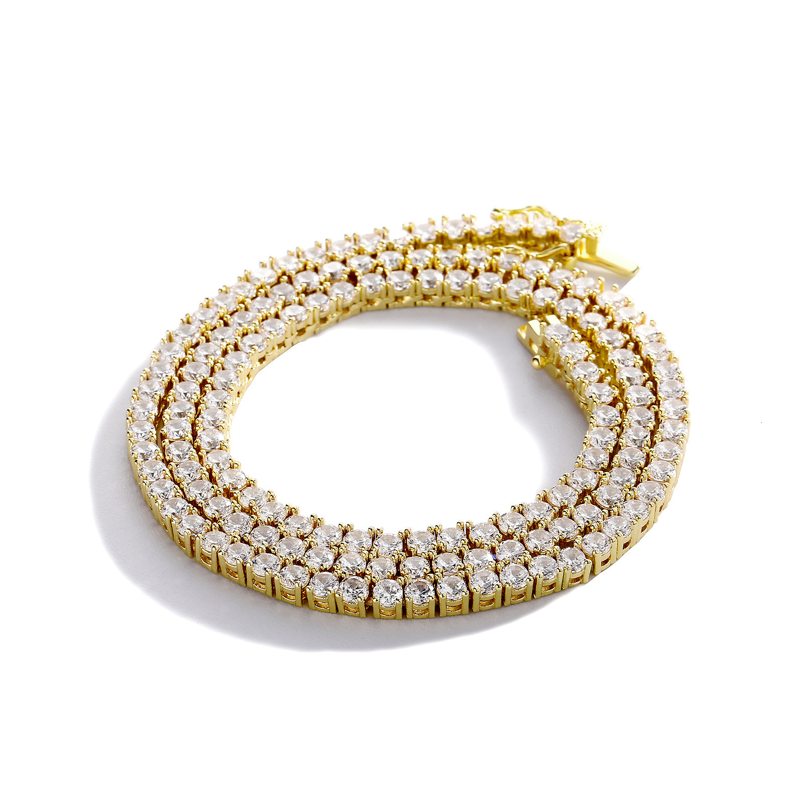 GRA Certified VVS Moissanite Tennis Chain Iced out Dainty Hip Hop Jewelry Women's Necklace Bracelet High-Quality Bling Bling Accessory