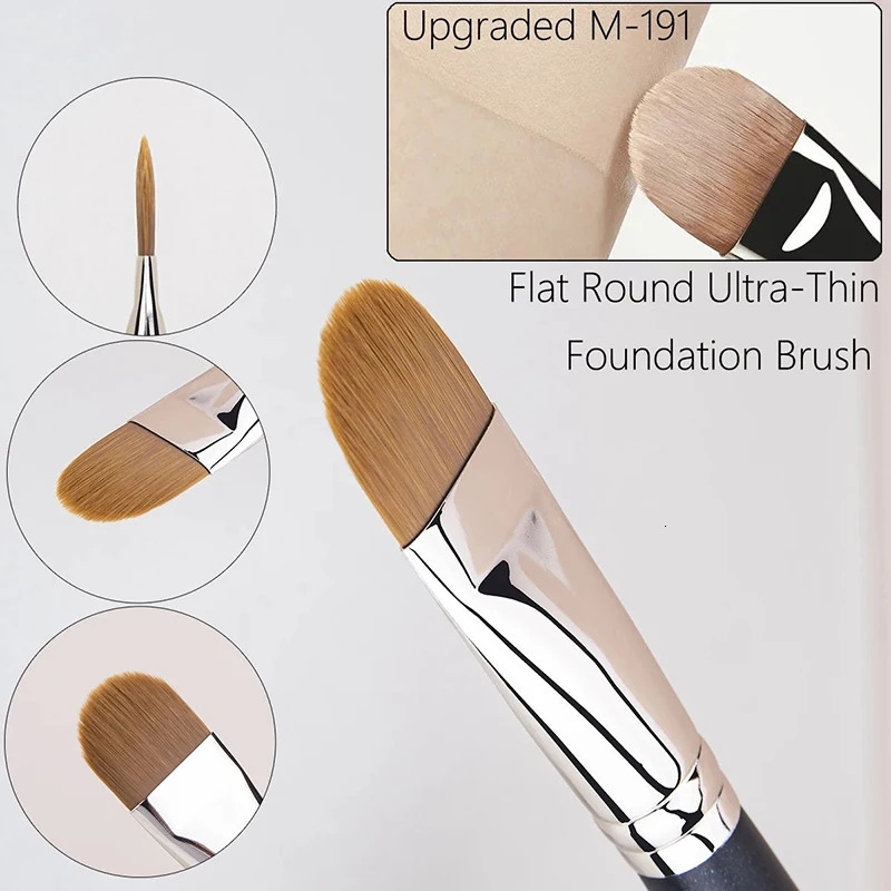Flat Round Ultrathin Foundation Concealer Makeup Brush Professional Contour Liquid Cream Tool 4 Types Sizes 250716