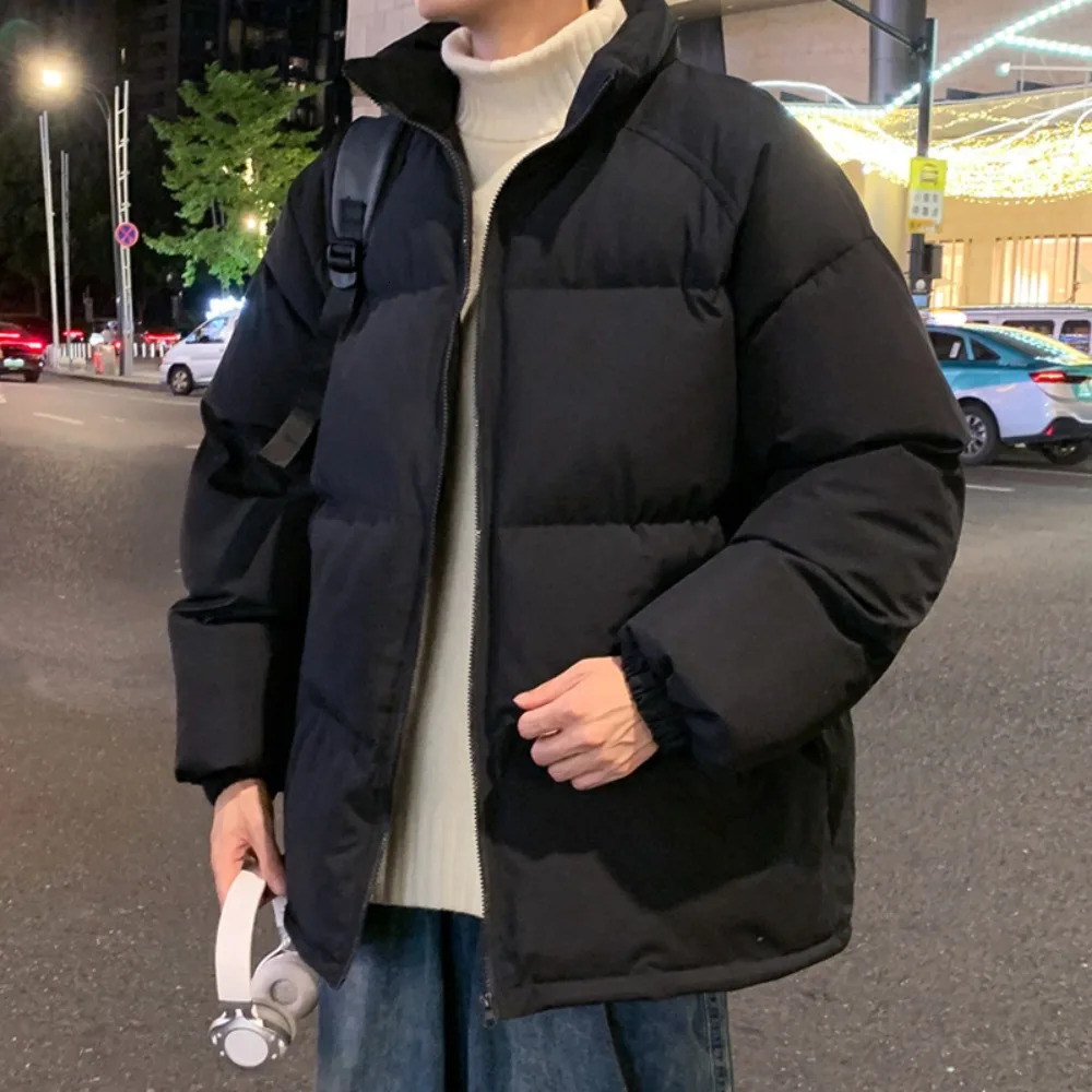 Mens Parkas Warm Basic Style Casual Jackets Thicken Winter Coat Puffer Jacket Solid Color Outwear Mens Clothing 250716