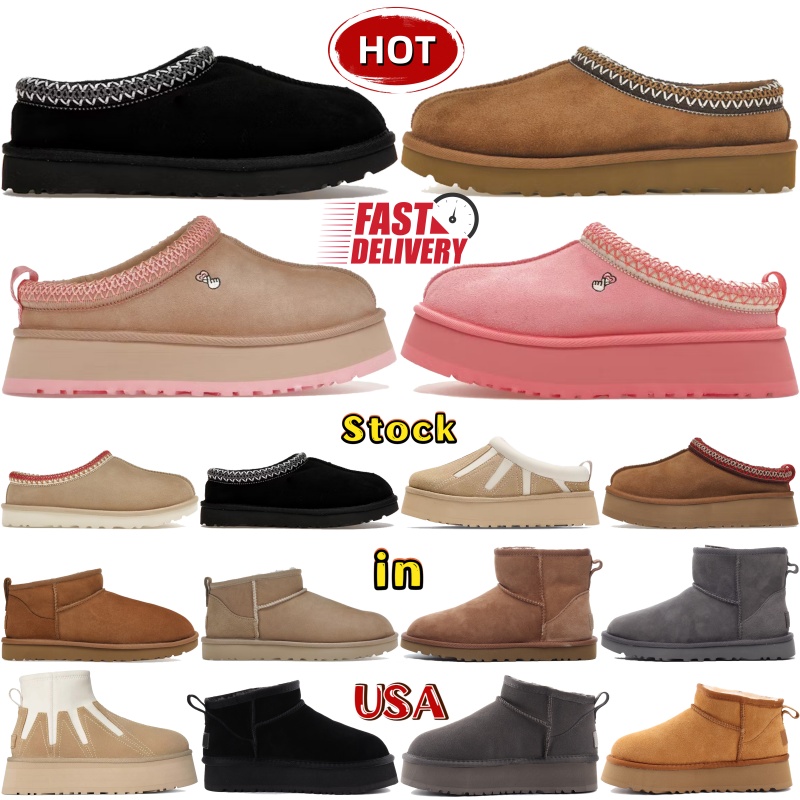 Ughs boots Tasman slippers tazz mens womens designer boots chestnut Classic Ultra Mini booties Shearling fur slides winter snow platform boot uggsclog uggssandal
