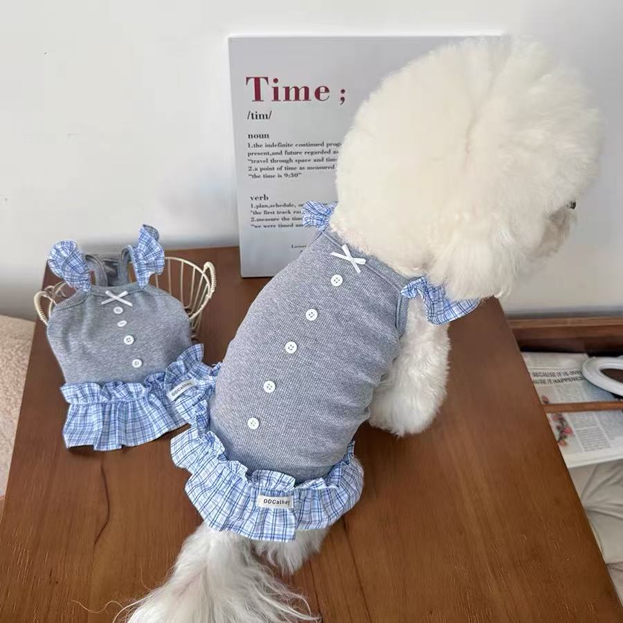 T762 Dog sleeveless vest small dog Yorkshire terrier clothes