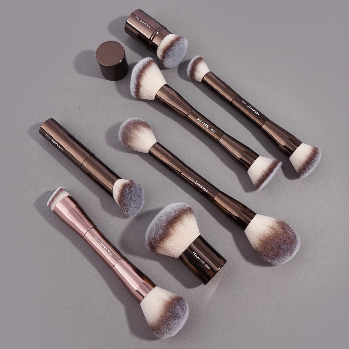 MAANGE Makeup Brushes Double Head Foundation Powder Concealer Blusher Bronzer Brush Soft Fiber Hair Cosmetic Beauty Tools 250714