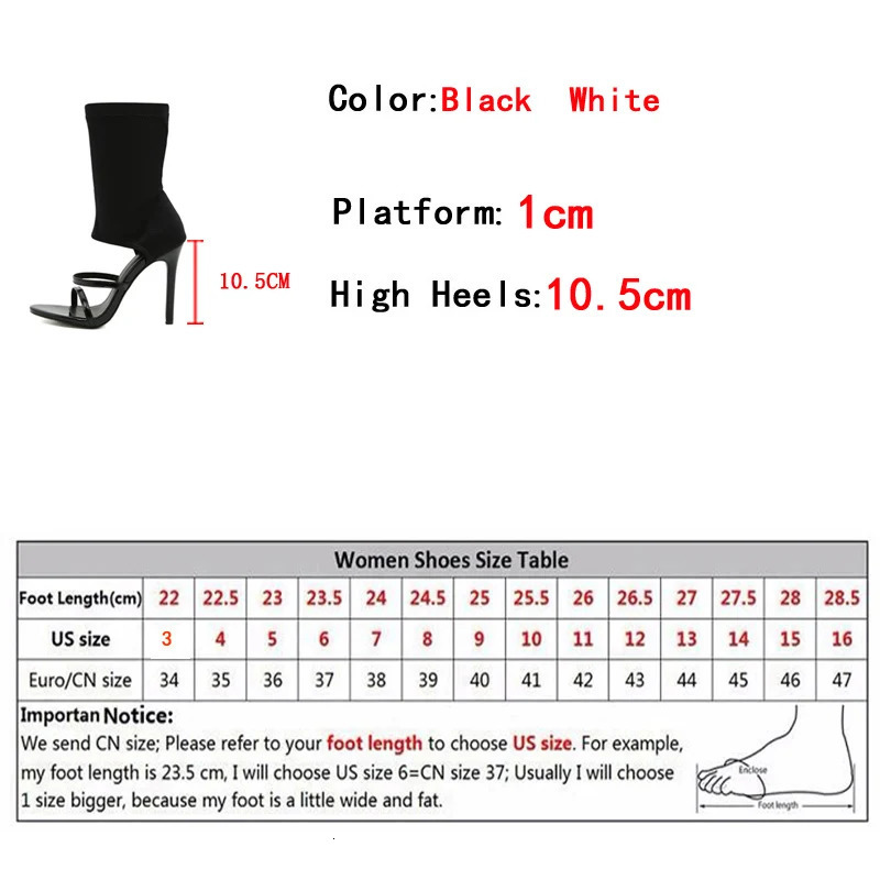 Liyke Summer Fashion Open Toe Slip-On Elastic Boots Sandals Women Sexy White Cut-Out Thin High Heels Ankle Booties Shoes 250714
