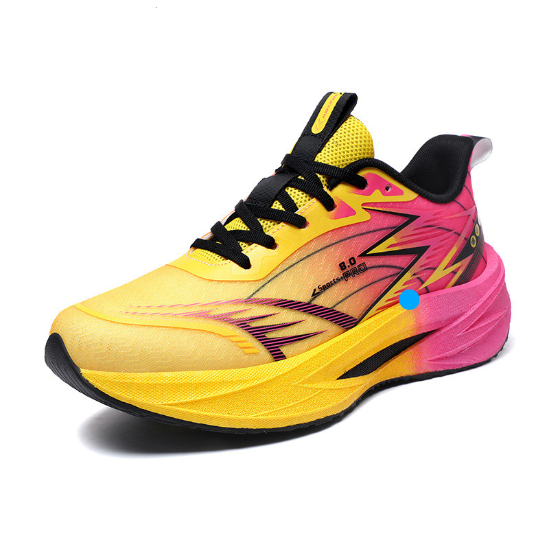 Men's 2025 Summer New Carbon Plate Ultra-light Sports Professional Racing Breathable Soft Sole Shock Absorption Wear-resistant Running Shoes